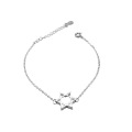 simpl clássico 925Sterling prata pulseiras femininas agente de compra de joias, pulseira estrela de Davi feminina, presente em hexagrama para o amante